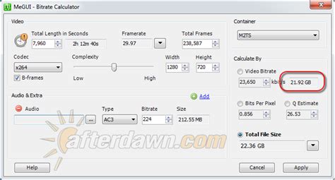 video size calculator bitrate.